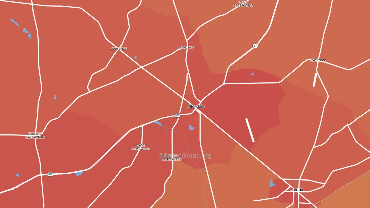 29810, SC Map of Theft Rates