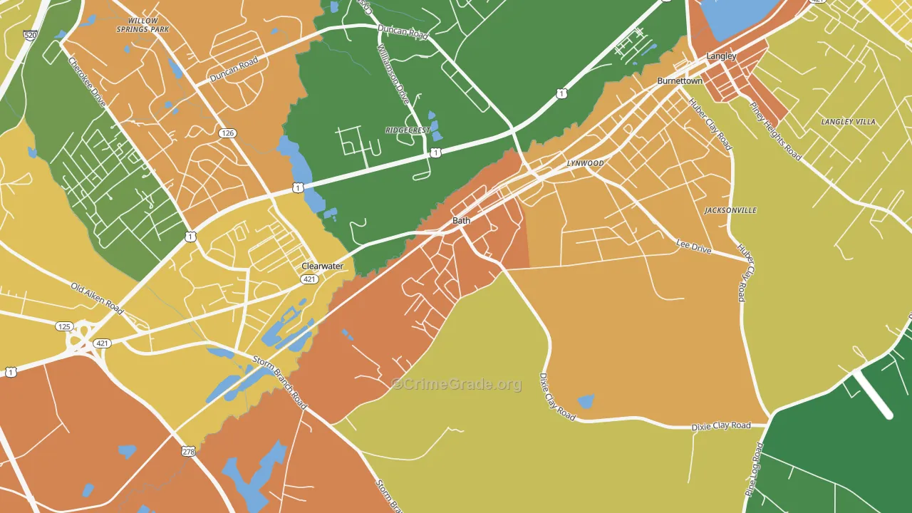 29816, SC Map of Theft Rates