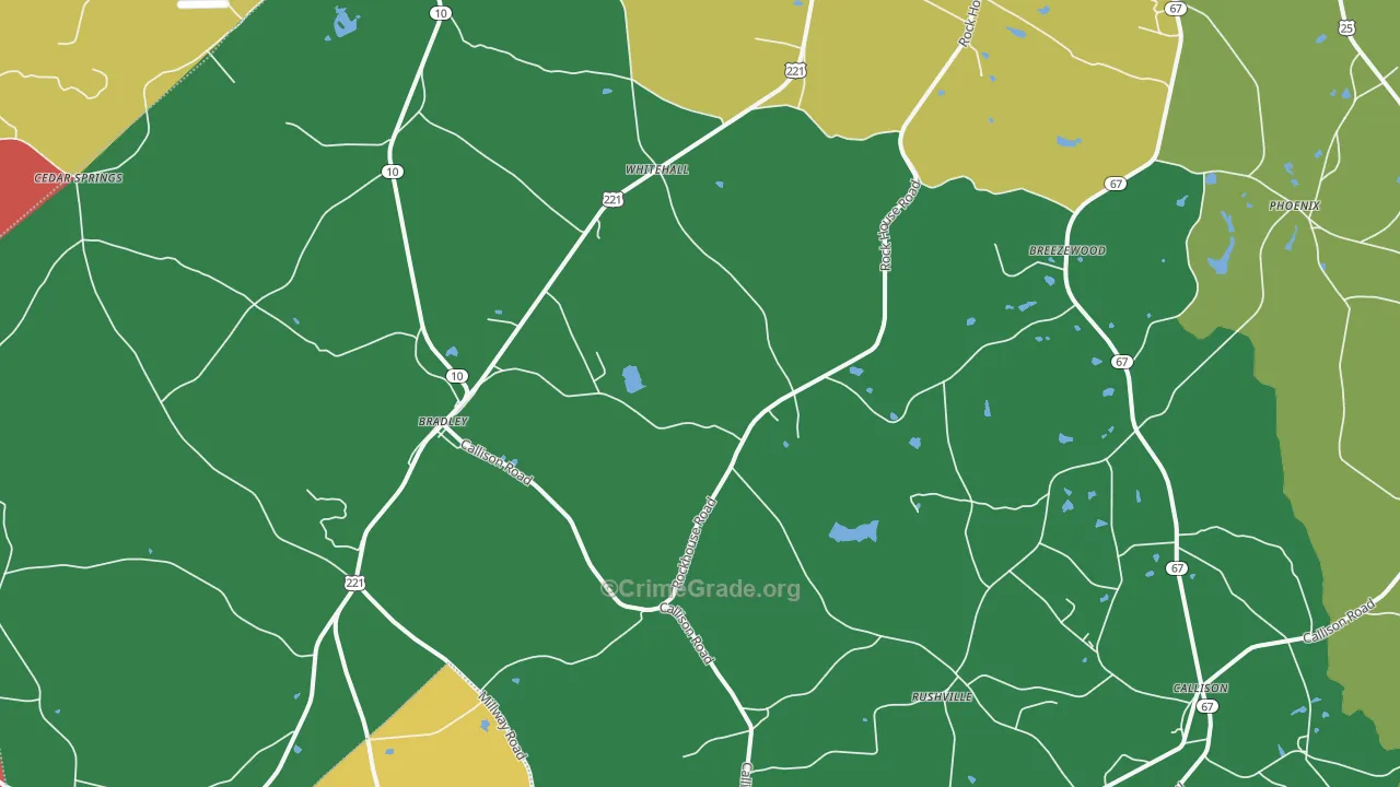 29819, SC Map of Theft Rates