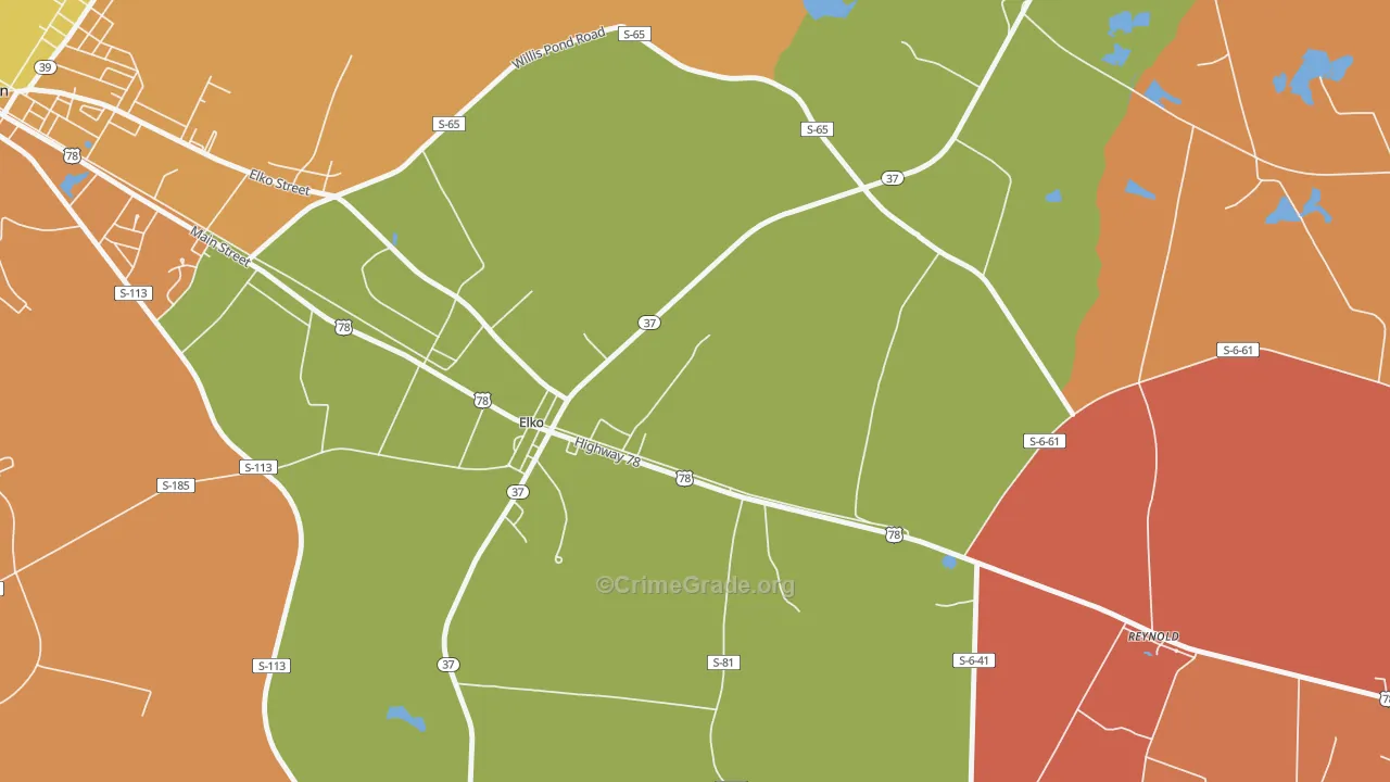 29826, SC Map of Theft Rates