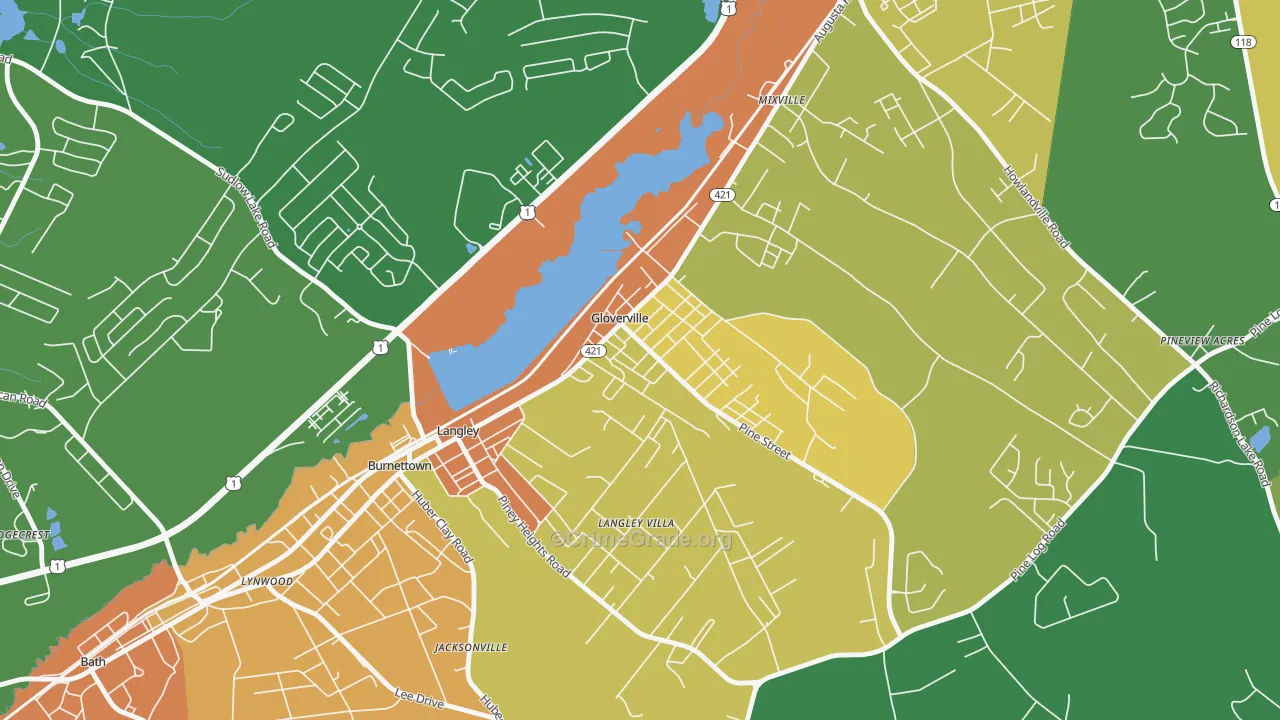 29828, SC Map of Theft Rates