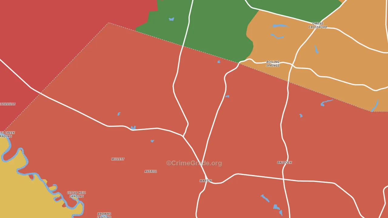 29836, SC Map of Theft Rates