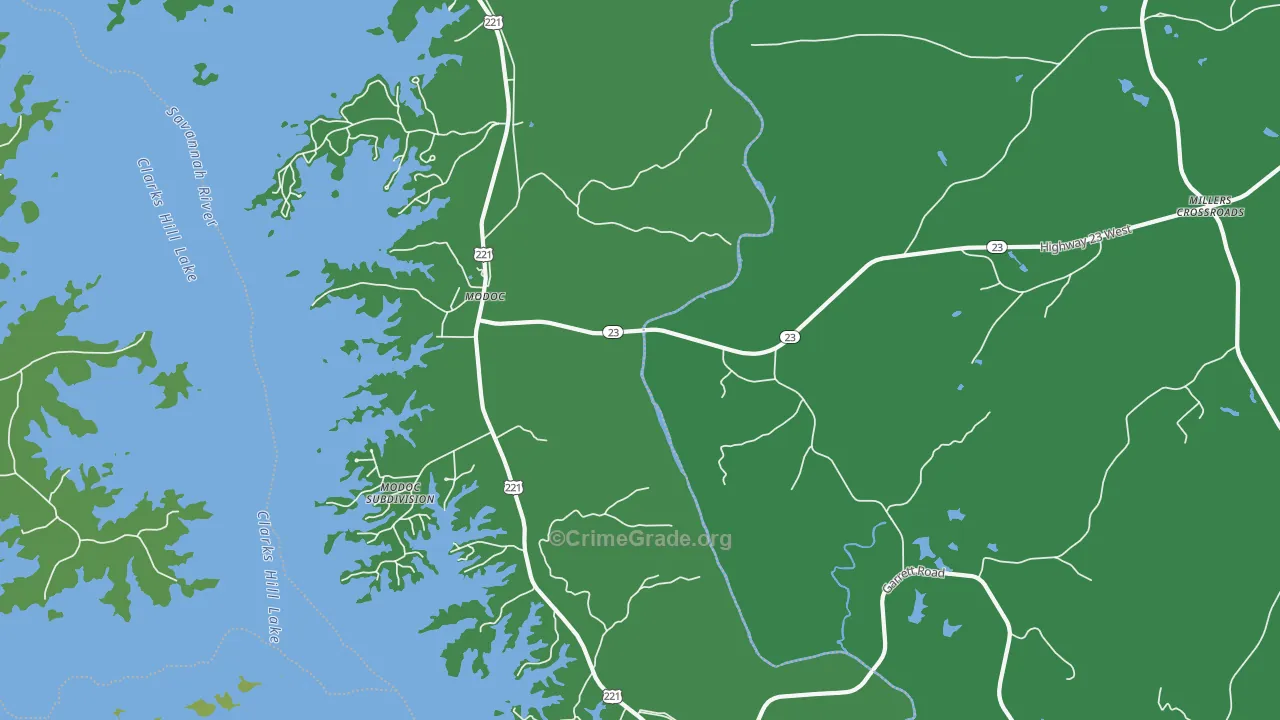 29838, SC Map of Theft Rates