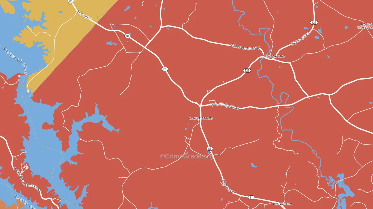 29840, SC Map of Theft Rates