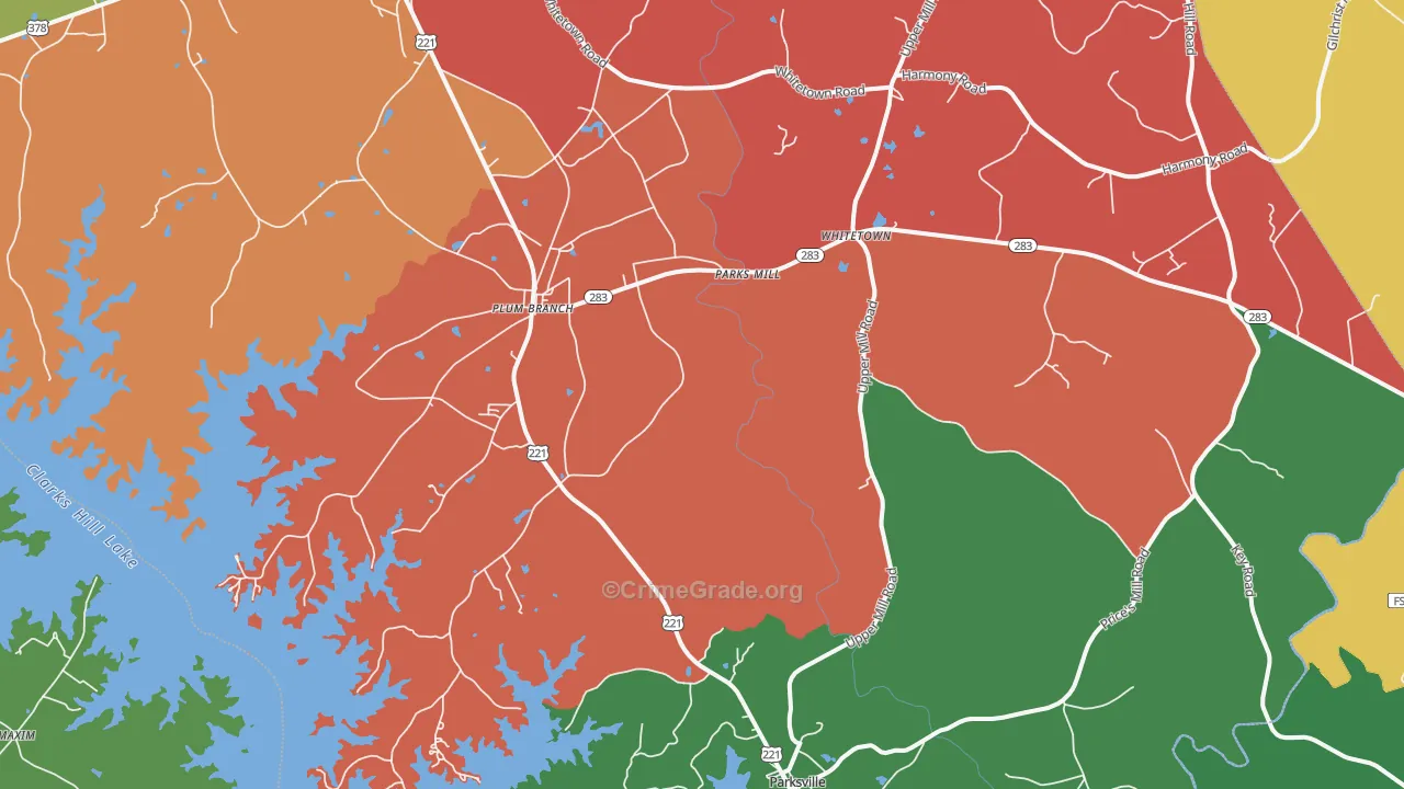 29845, SC Map of Theft Rates