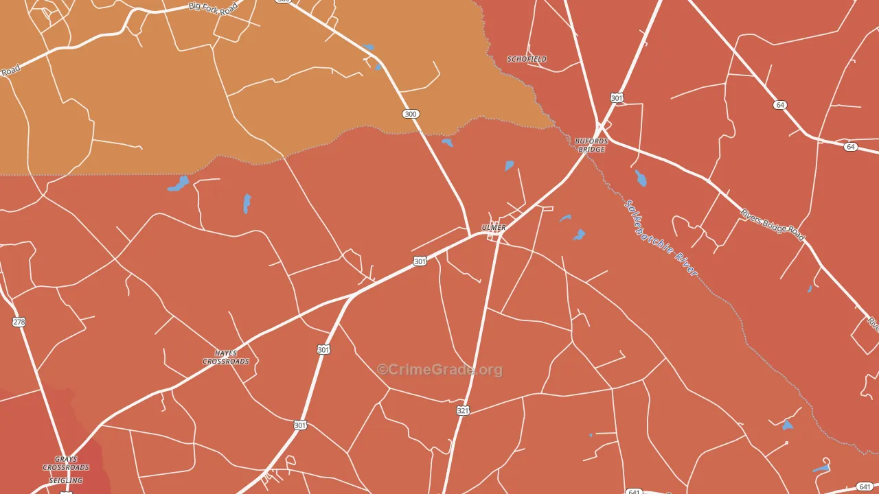 29849, SC Map of Theft Rates