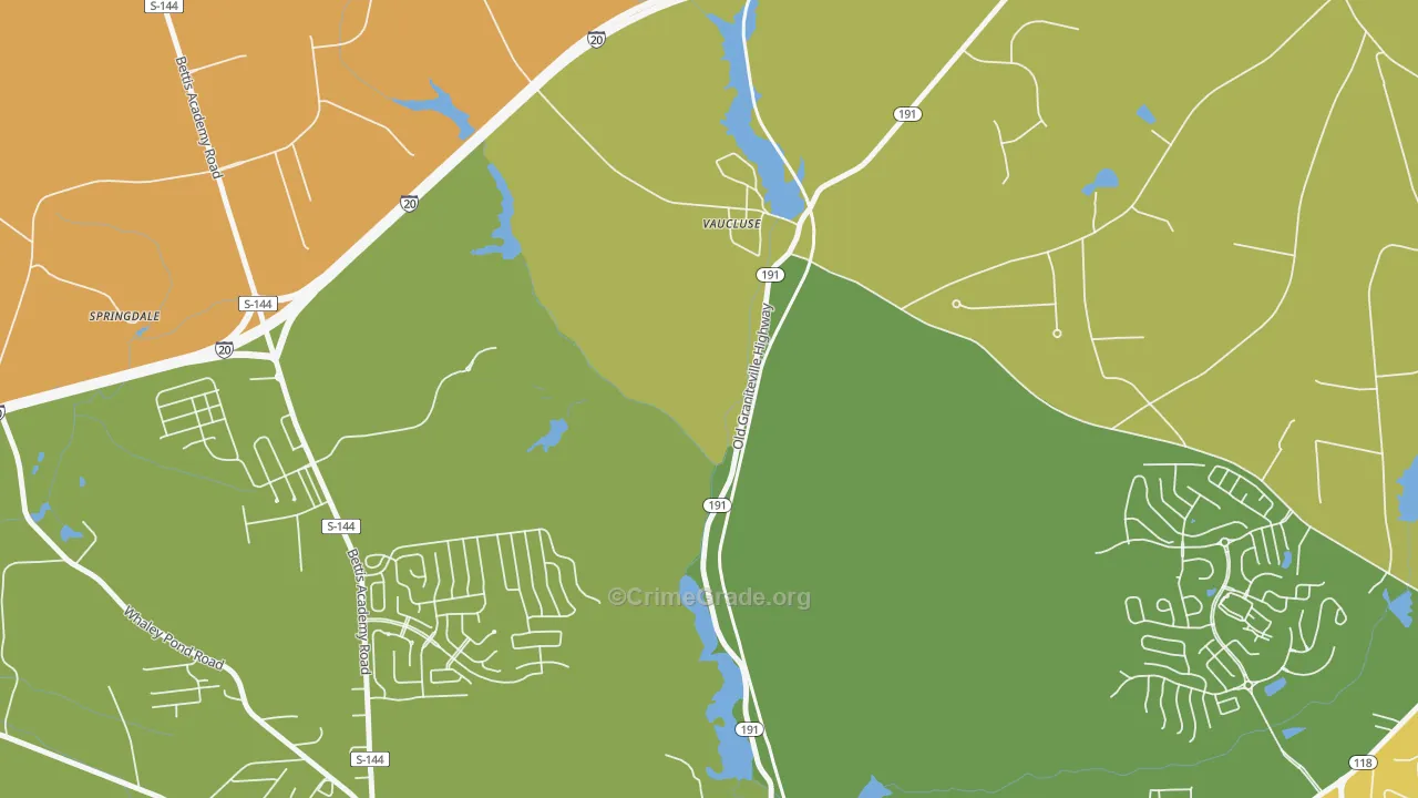 29850, SC Map of Theft Rates