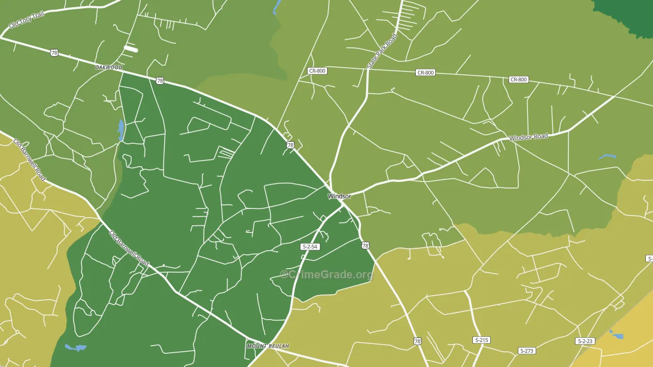 29856, SC Map of Theft Rates