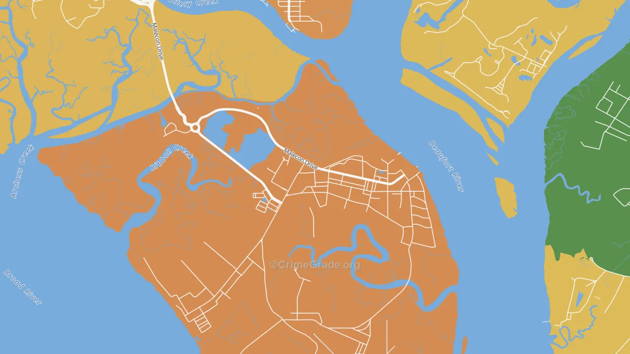 29905, SC Map of Theft Rates