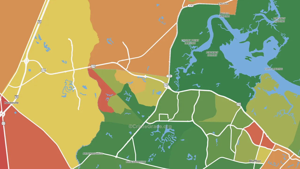 29909, SC Map of Theft Rates