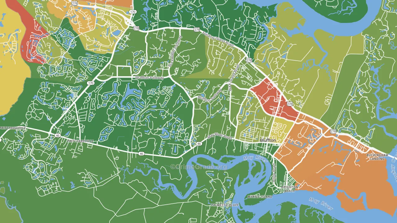 29910, SC Map of Theft Rates