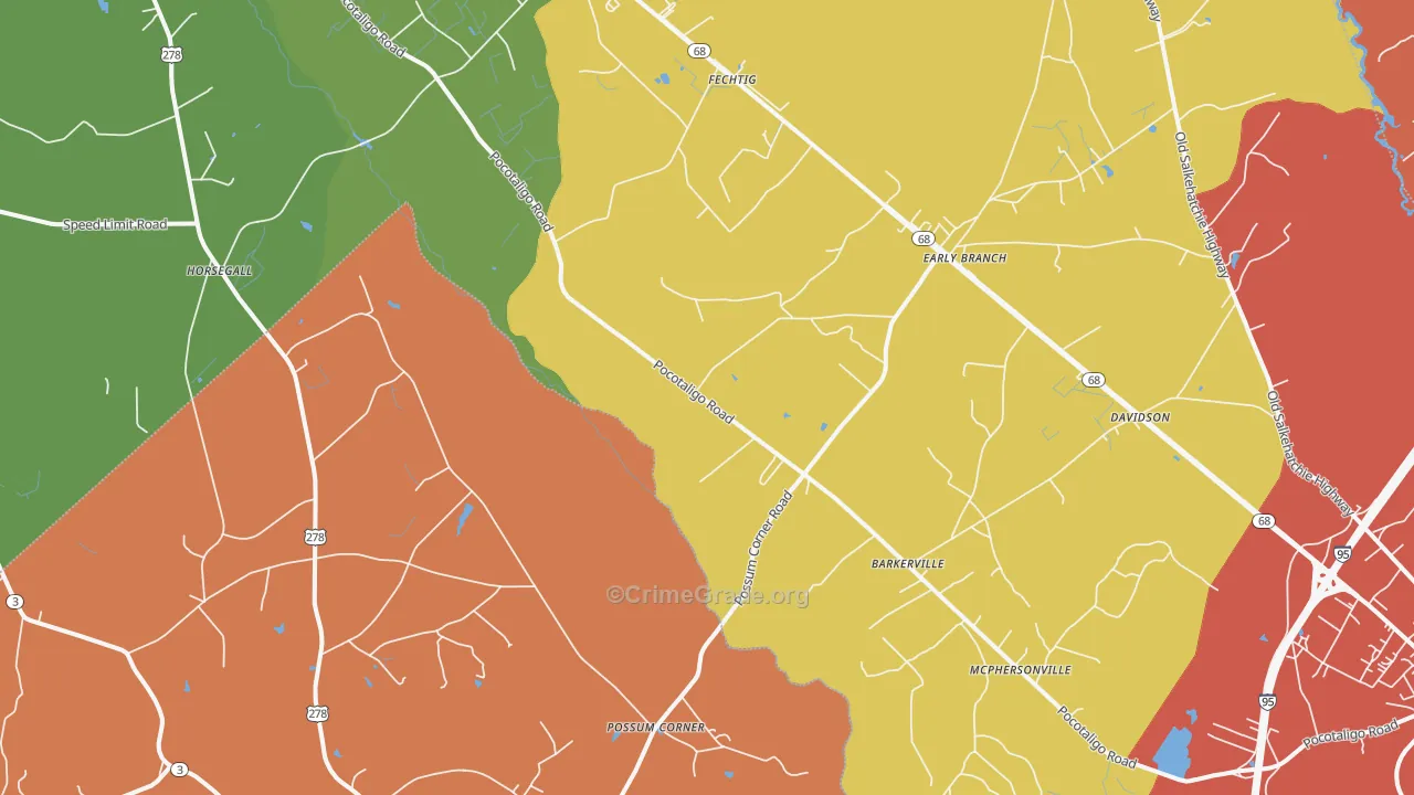29916, SC Map of Theft Rates