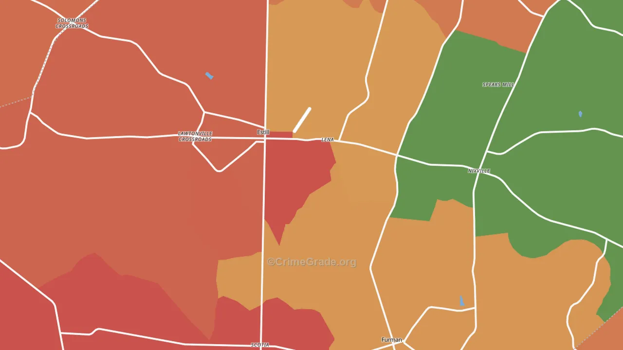 29918, SC Map of Theft Rates