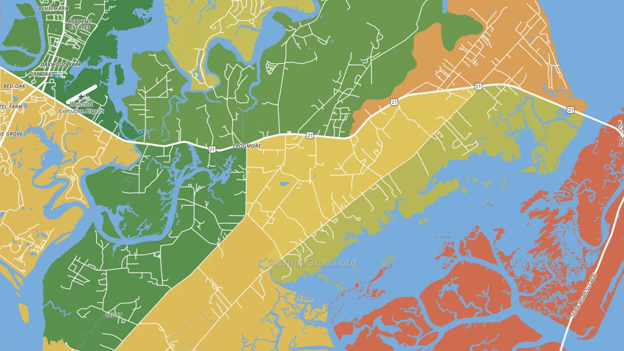 29920, SC Map of Theft Rates
