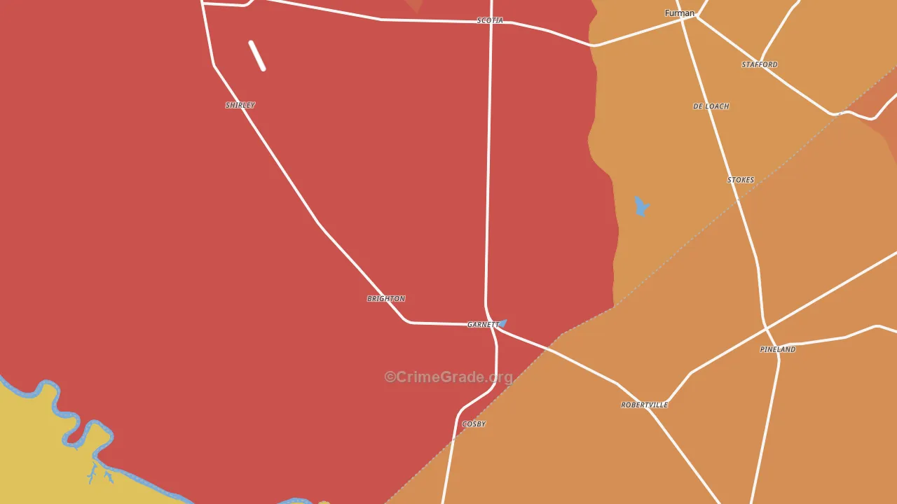 29922, SC Map of Theft Rates