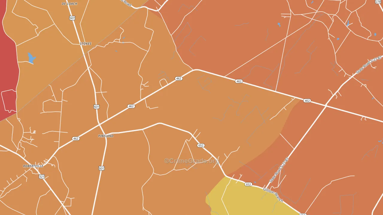 29934, SC Map of Theft Rates
