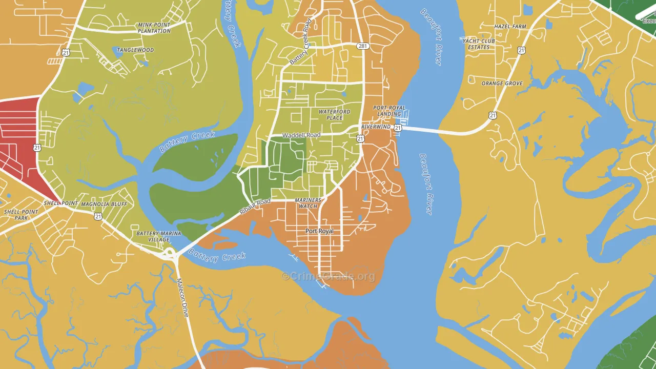 29935, SC Map of Theft Rates