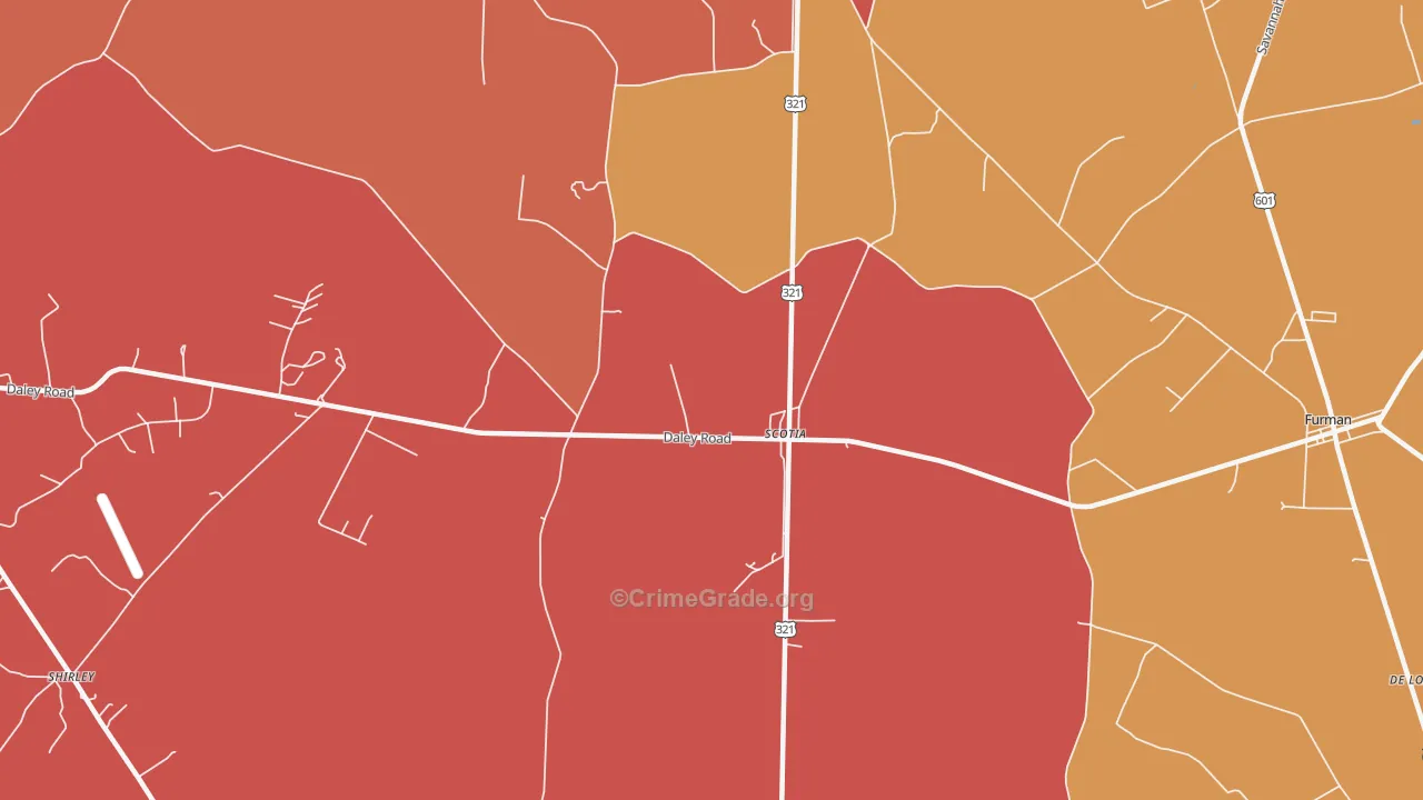 29939, SC Map of Theft Rates