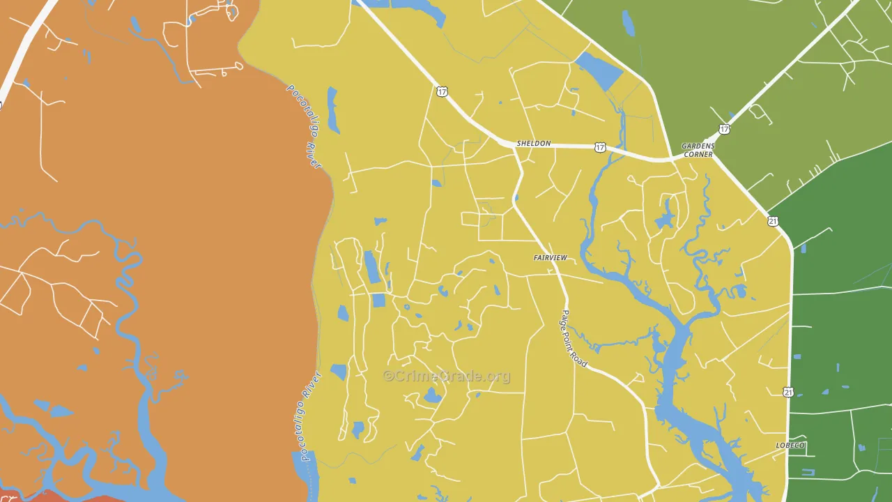 29941, SC Map of Theft Rates