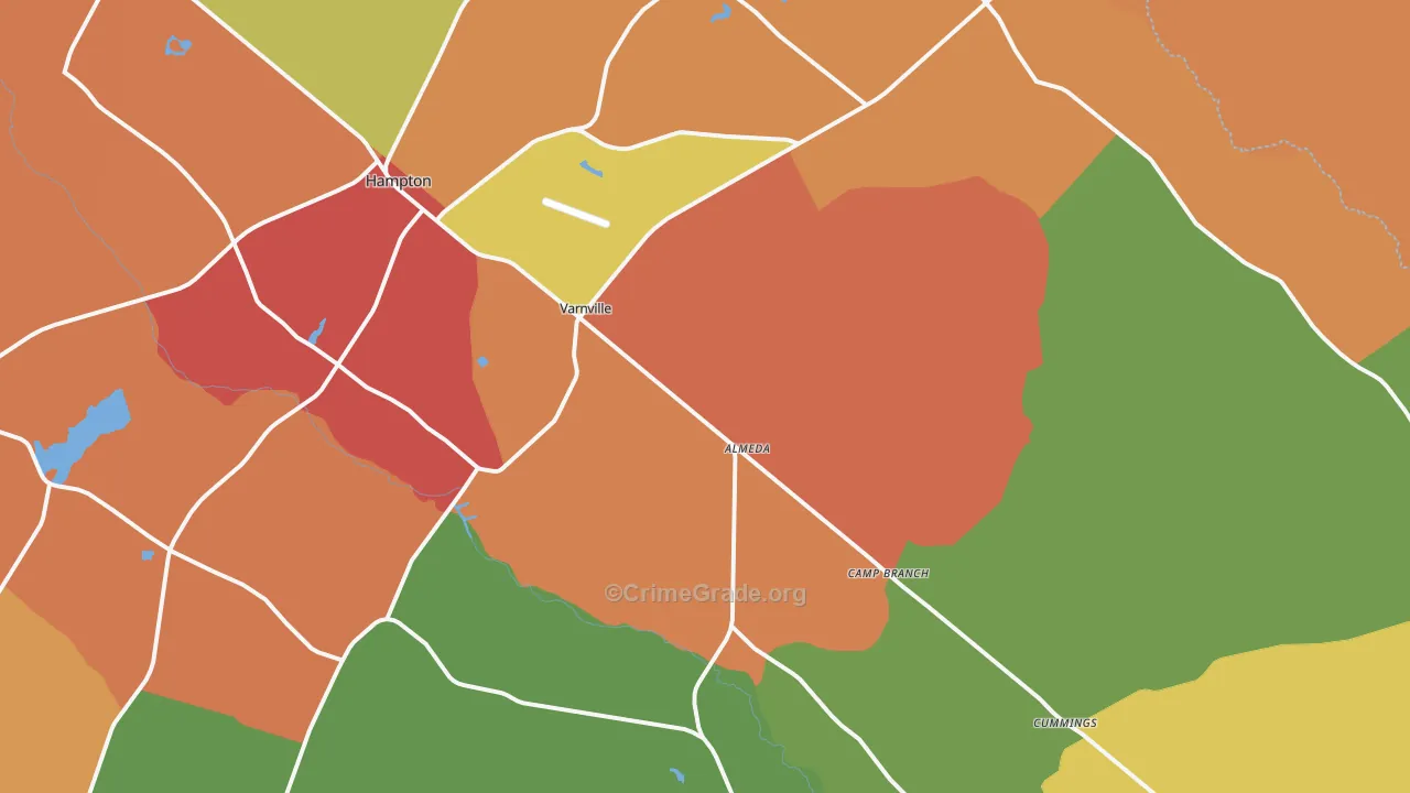29944, SC Map of Theft Rates