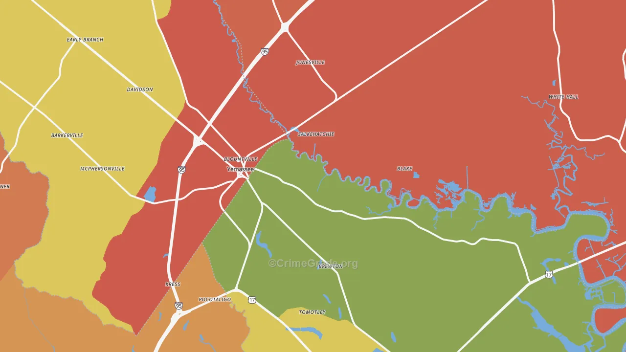 29945, SC Map of Theft Rates