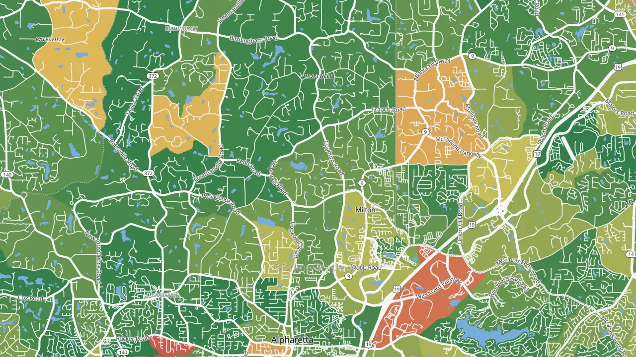 30004, GA Map of Theft Rates