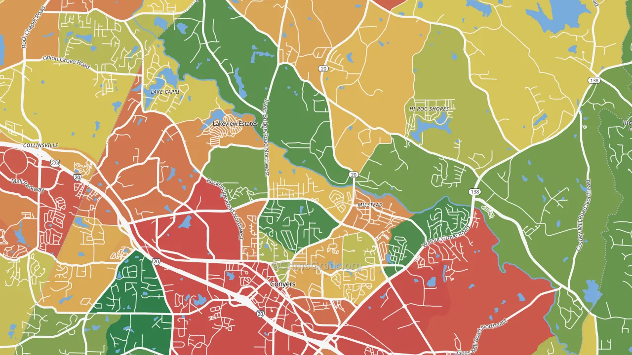 30012, GA Map of Theft Rates