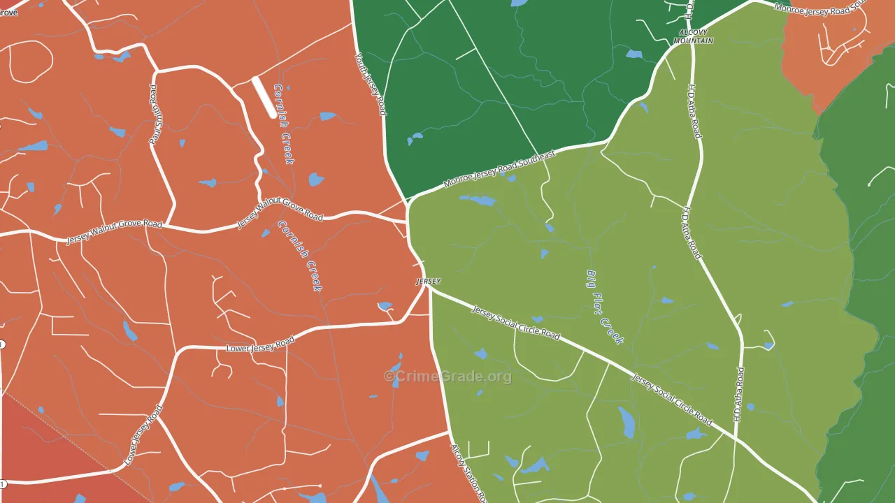 30018, GA Map of Theft Rates