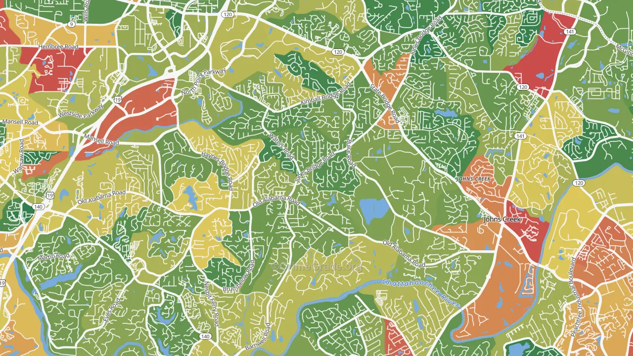 30022, GA Map of Theft Rates