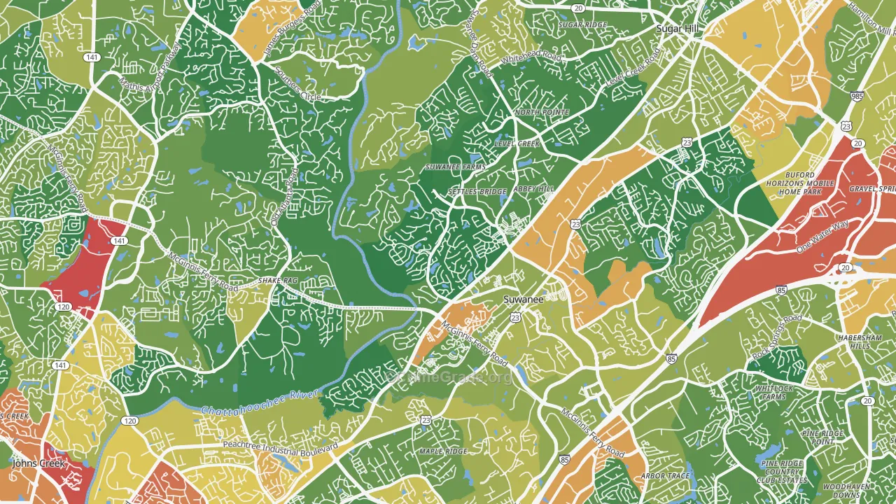 30024, GA Map of Theft Rates