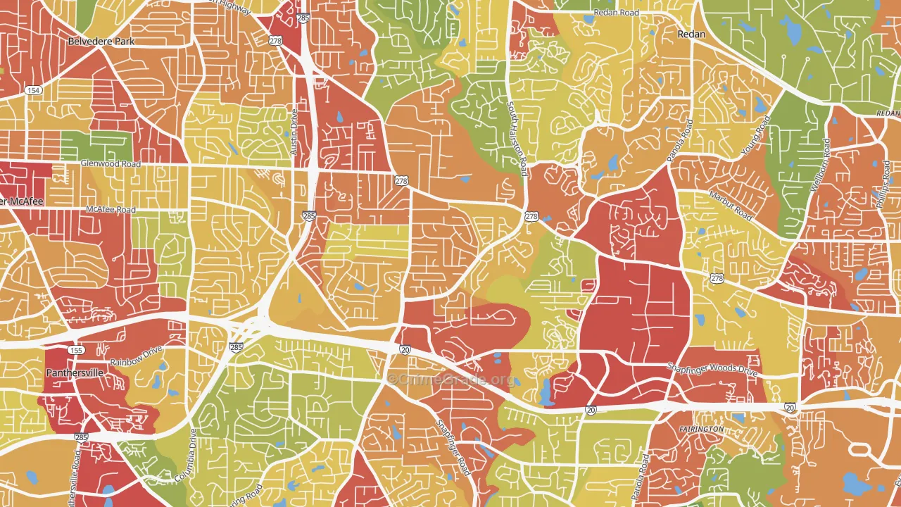 30035, GA Map of Theft Rates