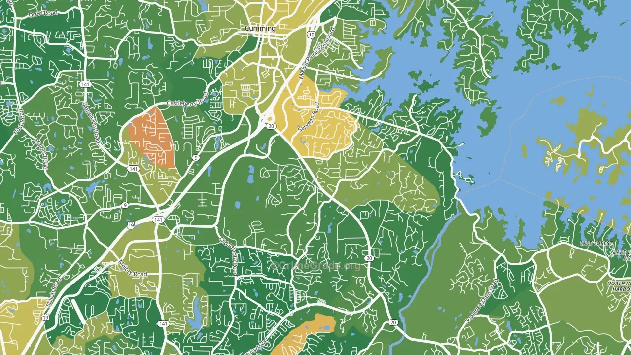 30041, GA Map of Theft Rates