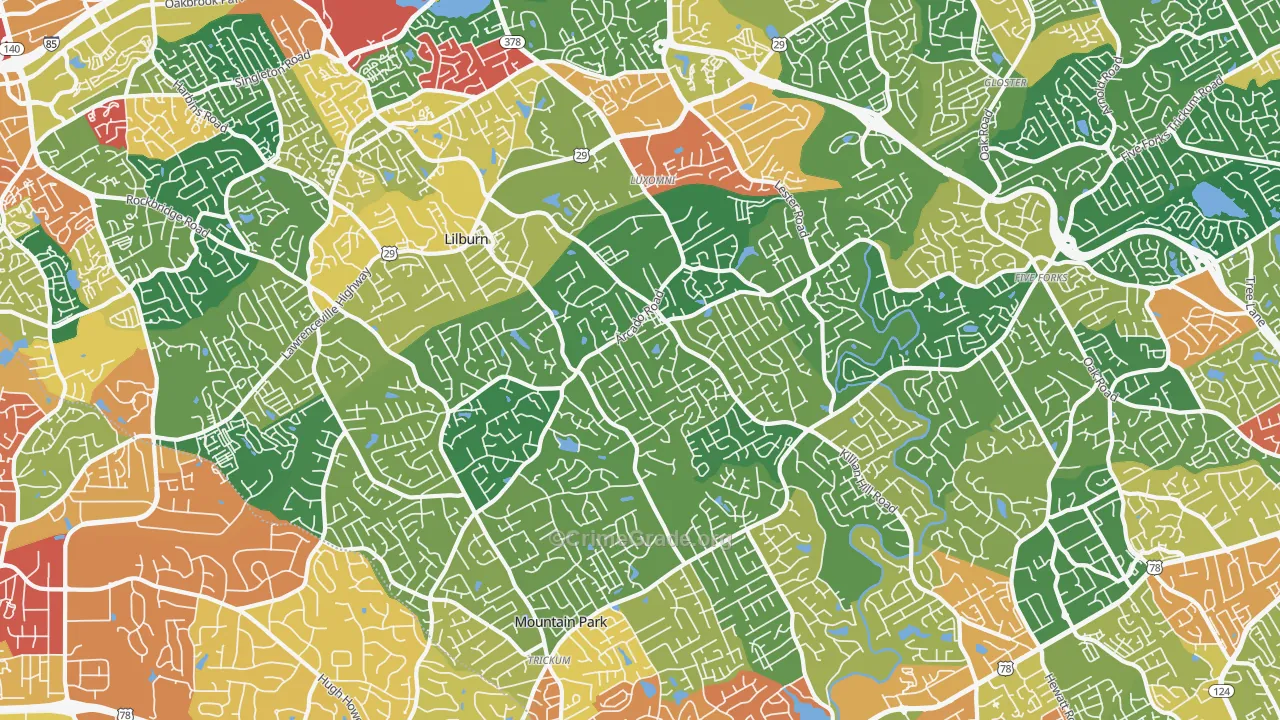 30047, GA Map of Theft Rates