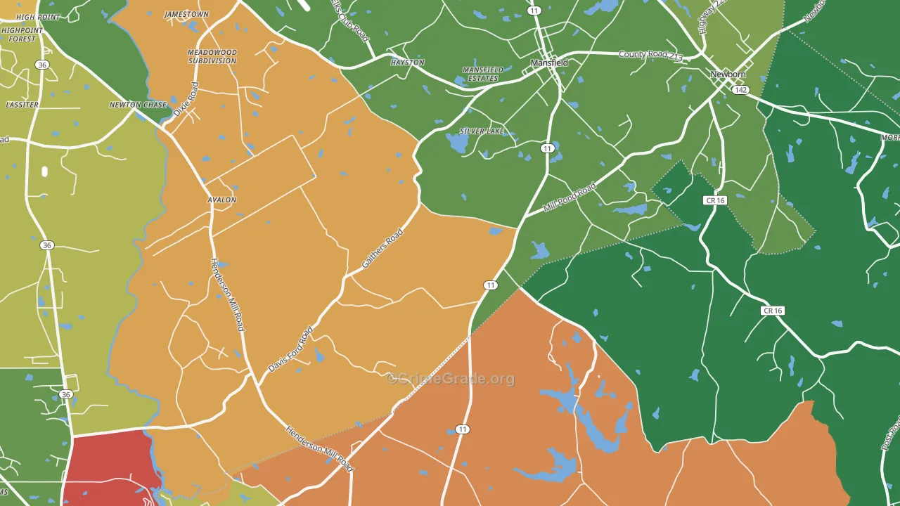 30055, GA Map of Theft Rates