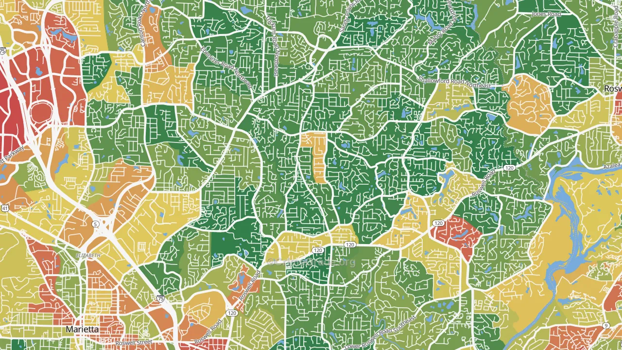 30062, GA Map of Theft Rates