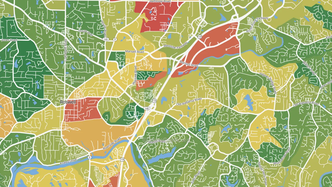 30076, GA Map of Theft Rates