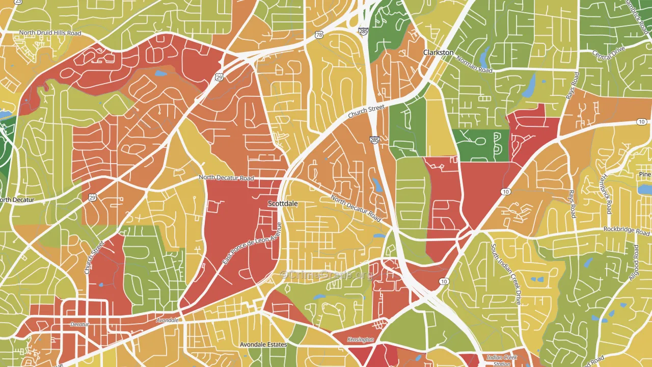 30079, GA Map of Theft Rates