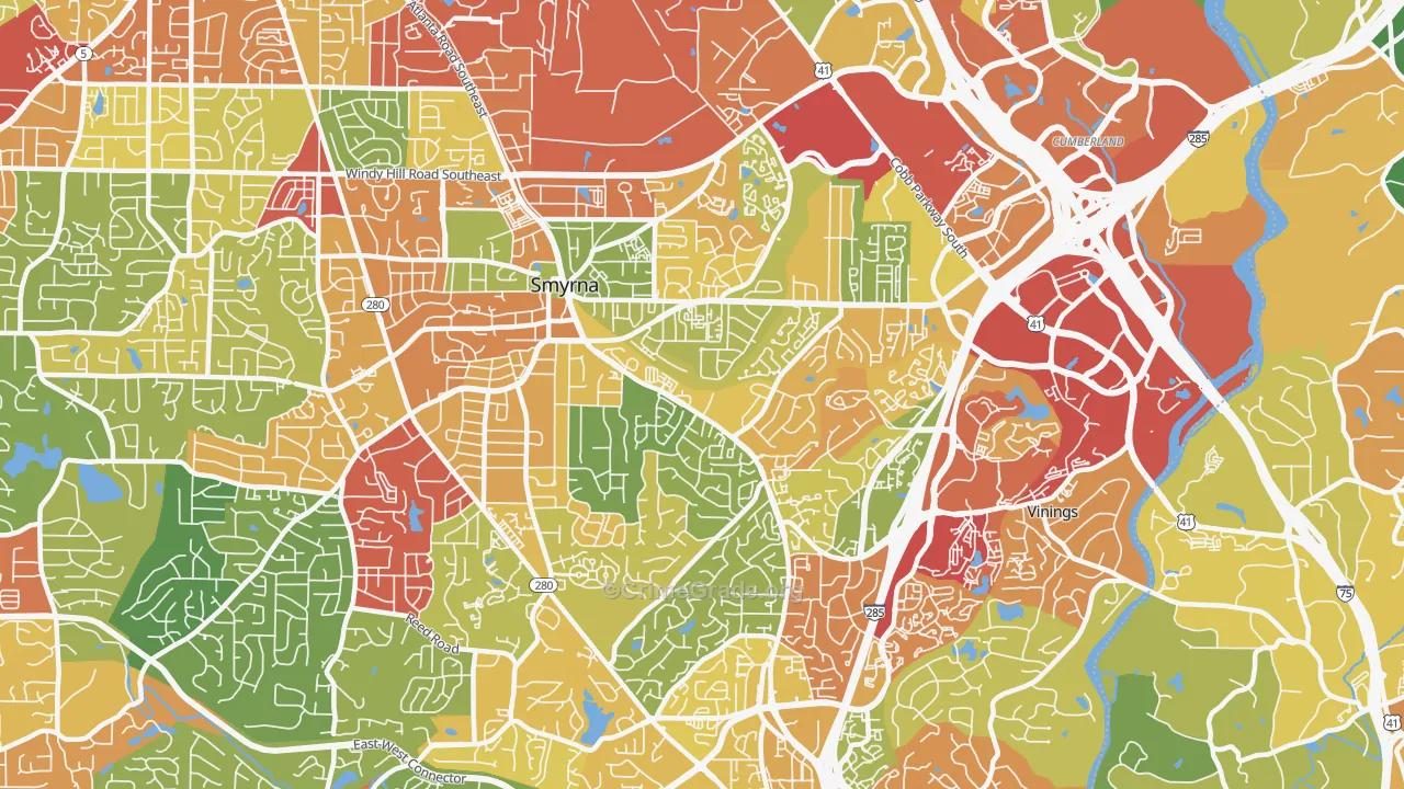 30080, GA Map of Theft Rates
