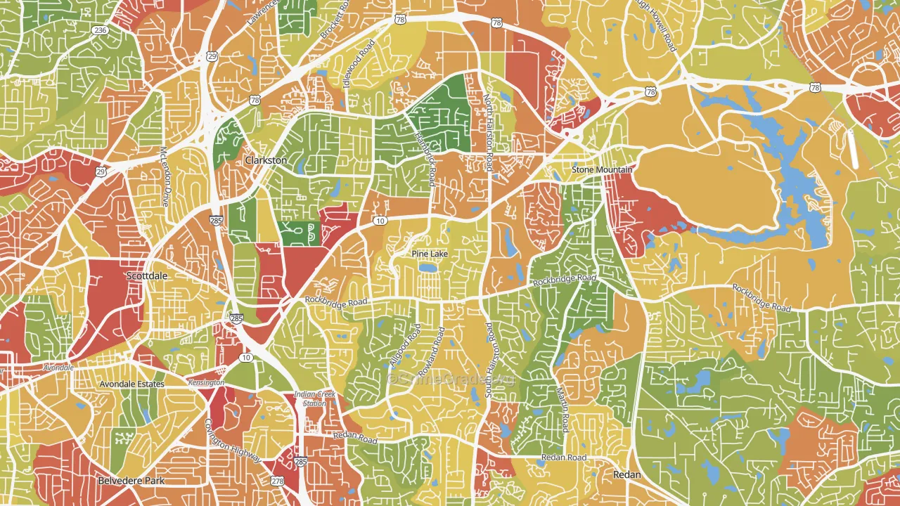 30083, GA Map of Theft Rates