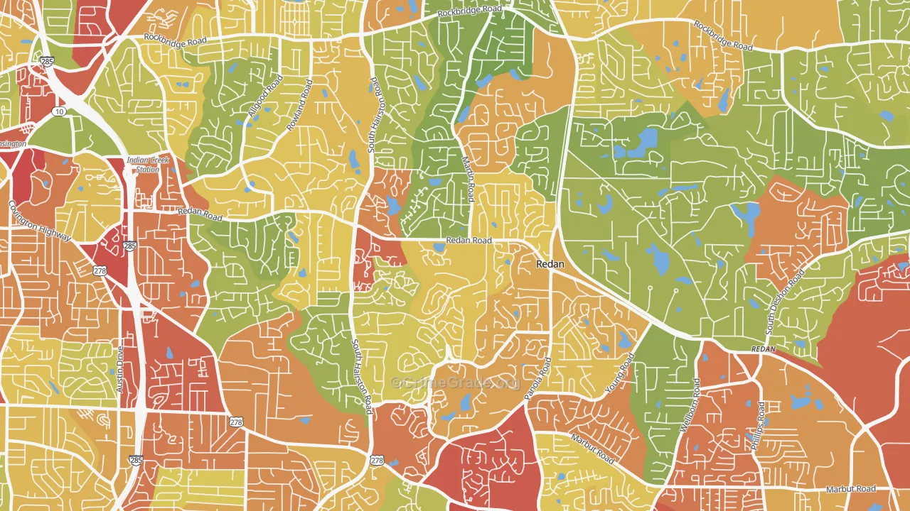 30088, GA Map of Theft Rates
