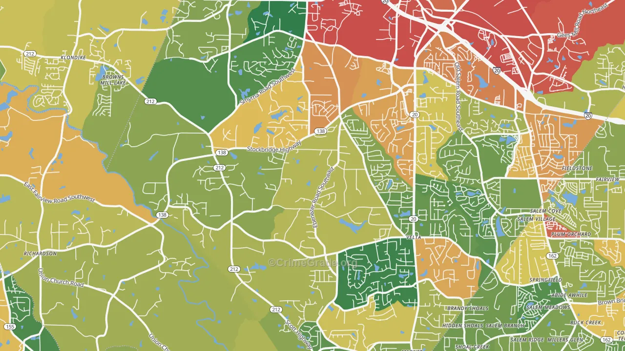 30094, GA Map of Theft Rates