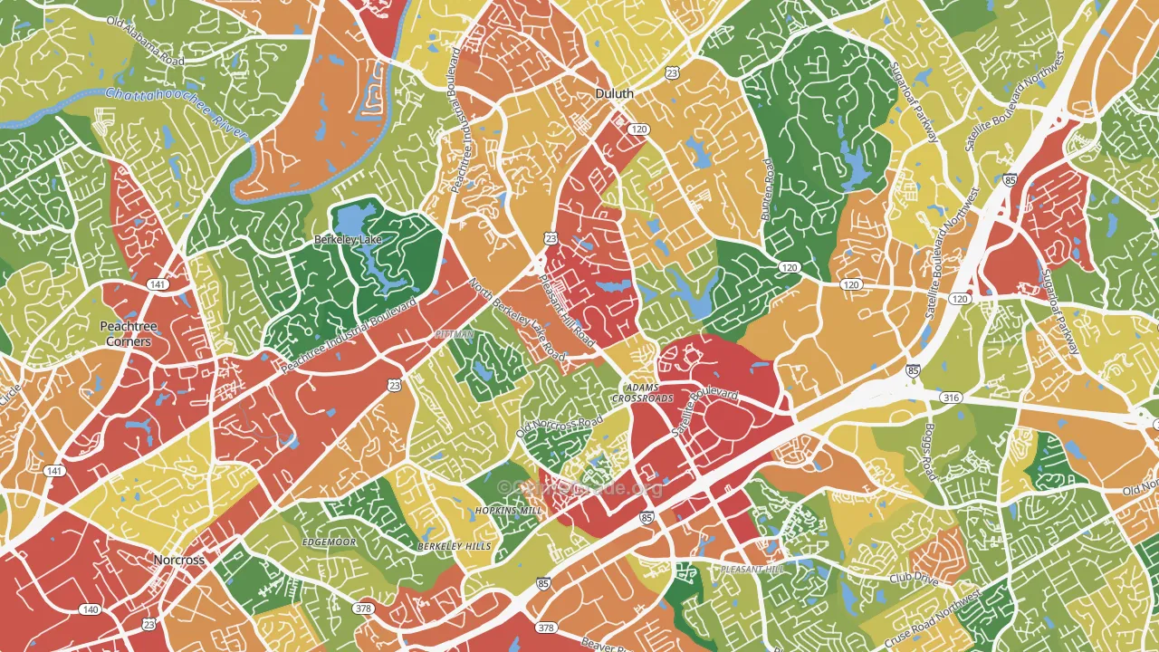 30096, GA Map of Theft Rates