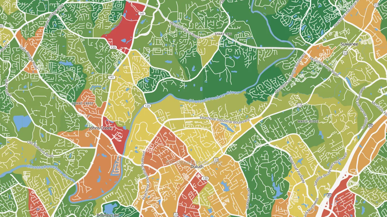 30097, GA Map of Theft Rates