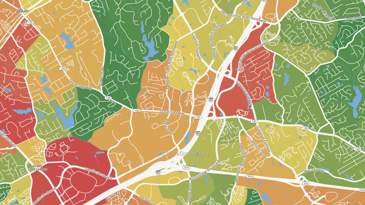 30099, GA Map of Theft Rates