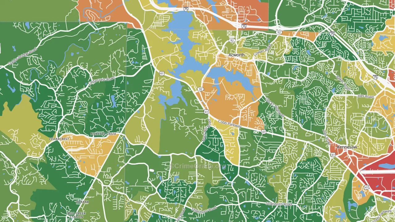 30101, GA Map of Theft Rates