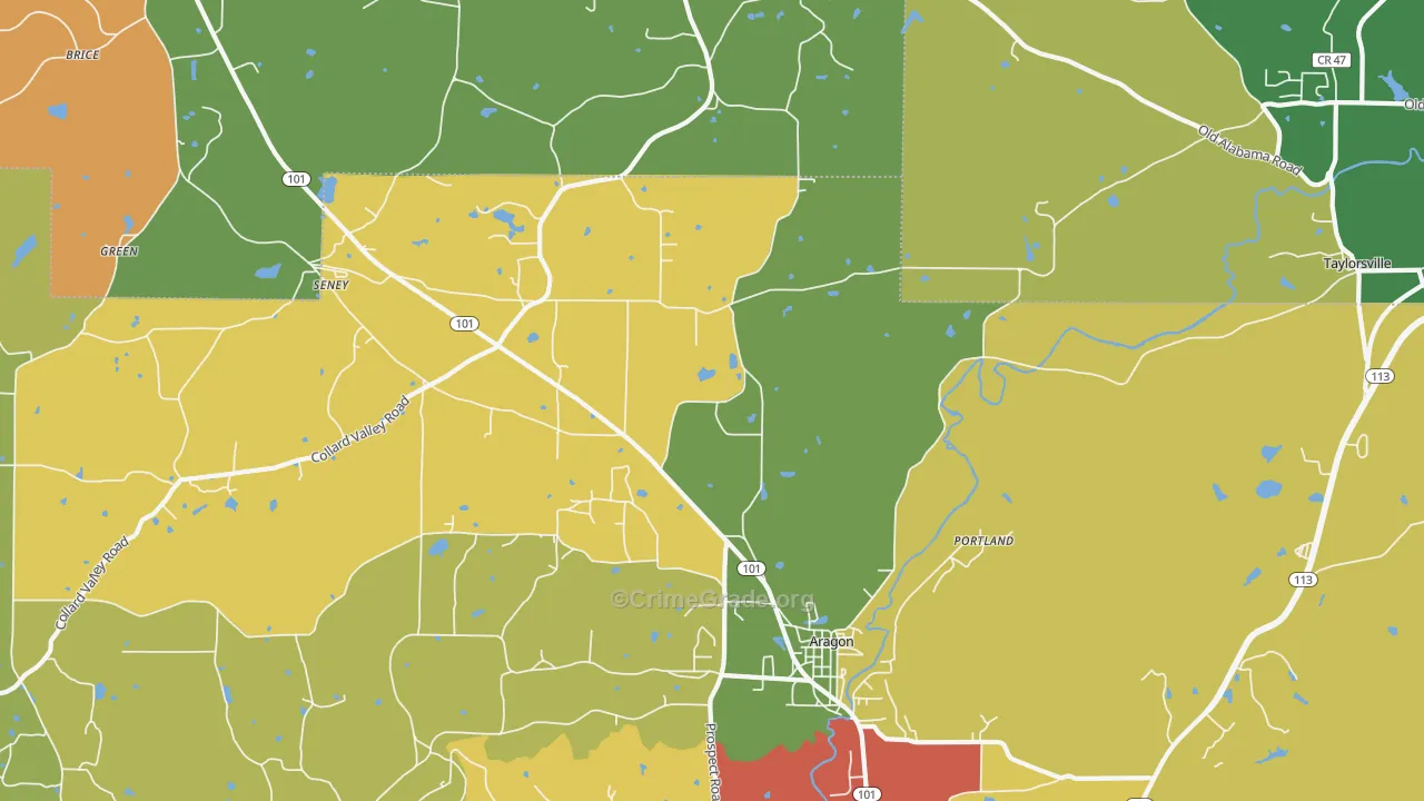 30104, GA Map of Theft Rates
