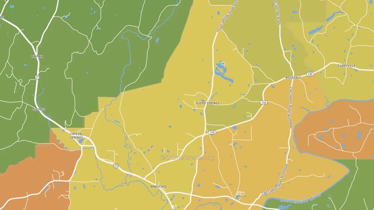 30105, GA Map of Theft Rates
