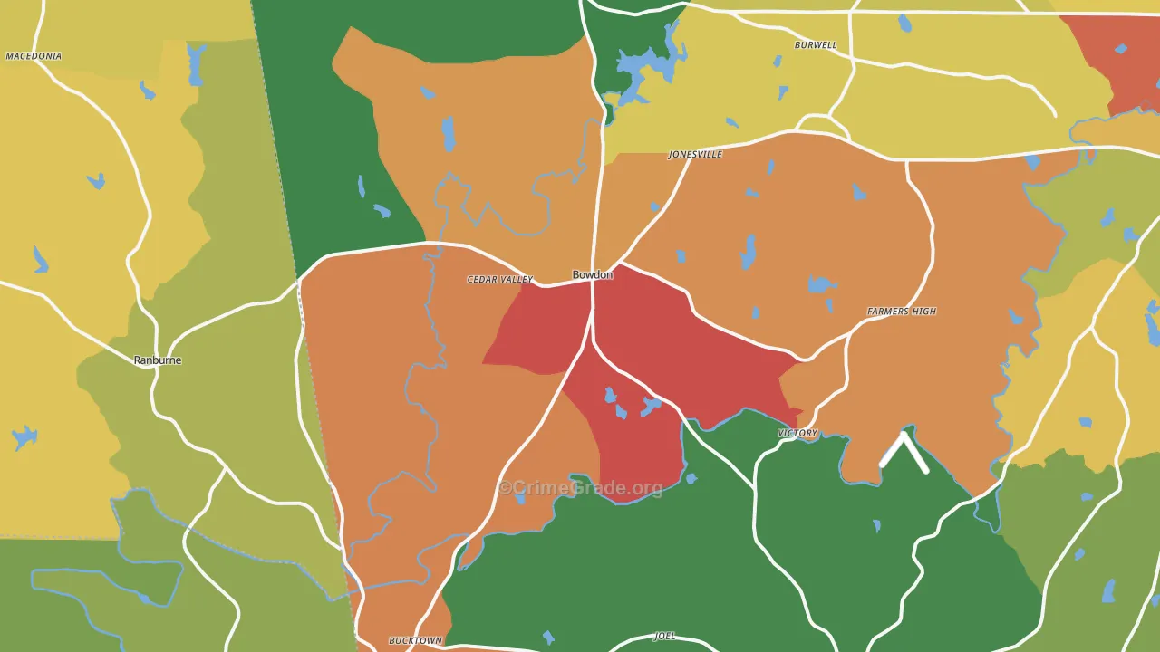 30108, GA Map of Theft Rates