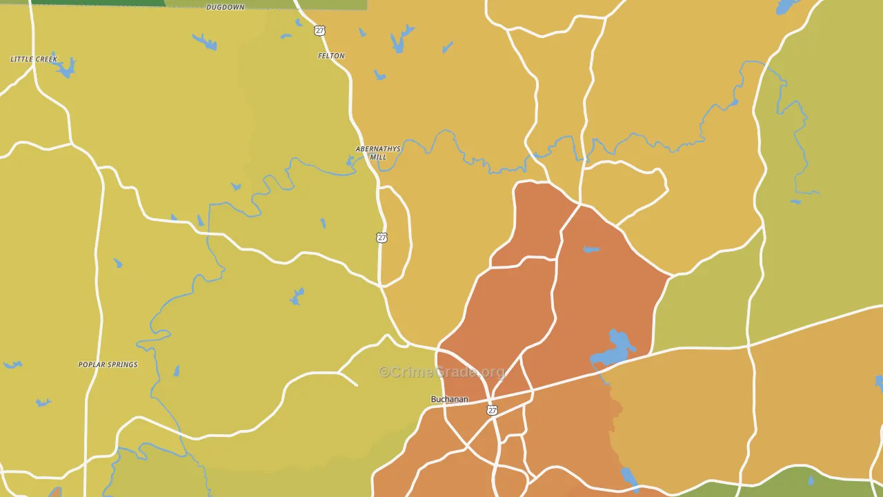 30113, GA Map of Theft Rates
