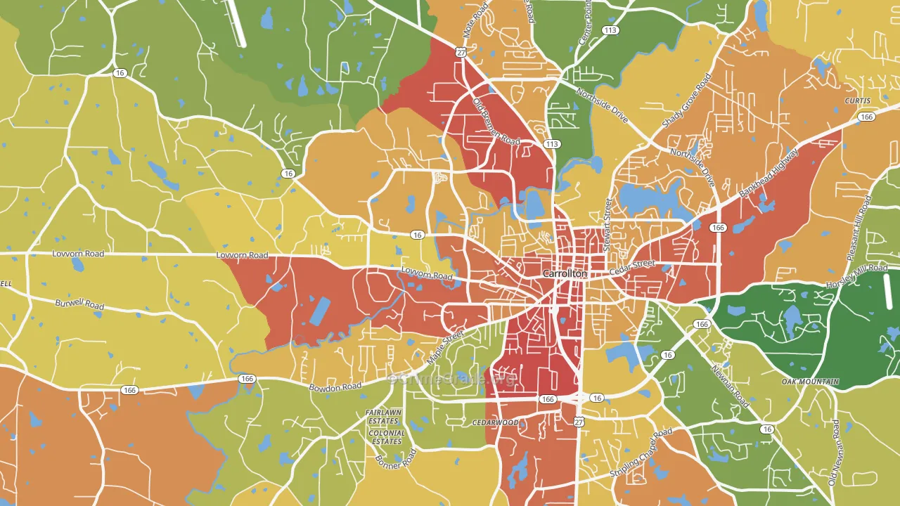 30117, GA Map of Theft Rates
